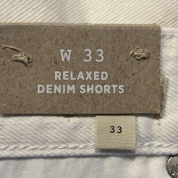Madewell Shorts Women’s Size 33W Relaxed Denim White Cut Off NWT MSRP $78 - Picture 5 of 14